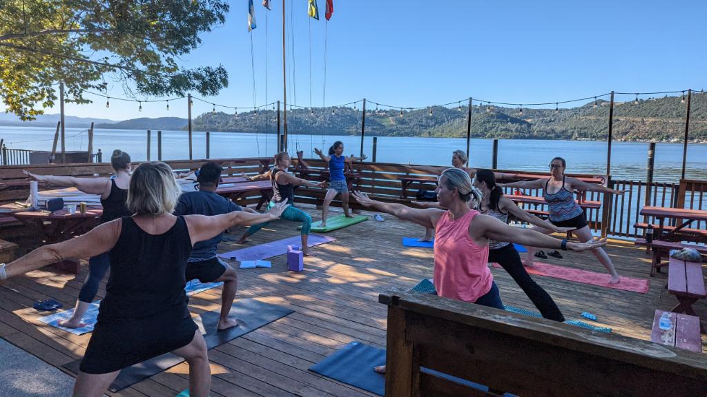 Yoga on the deck