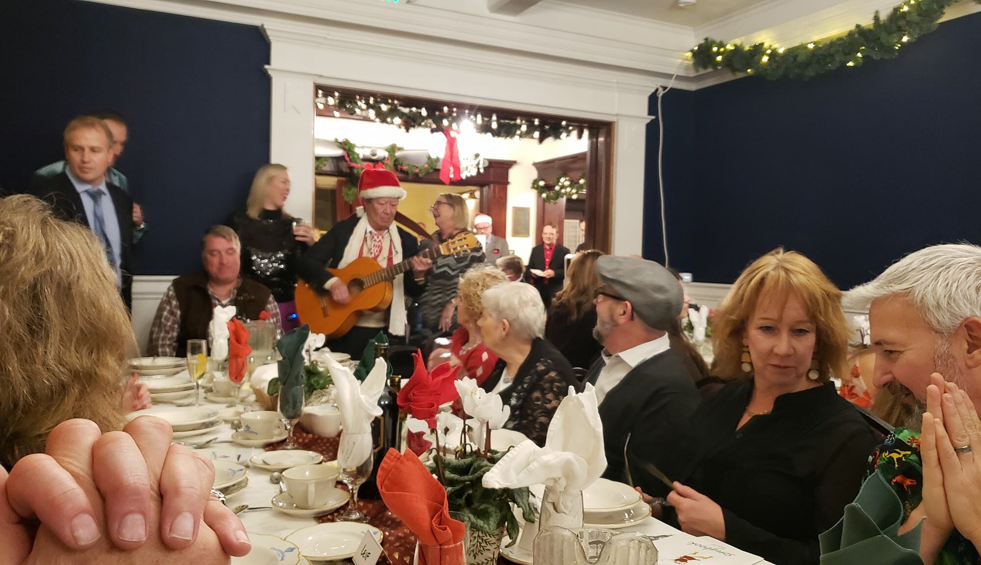 Dinner table at the Norwegian Club